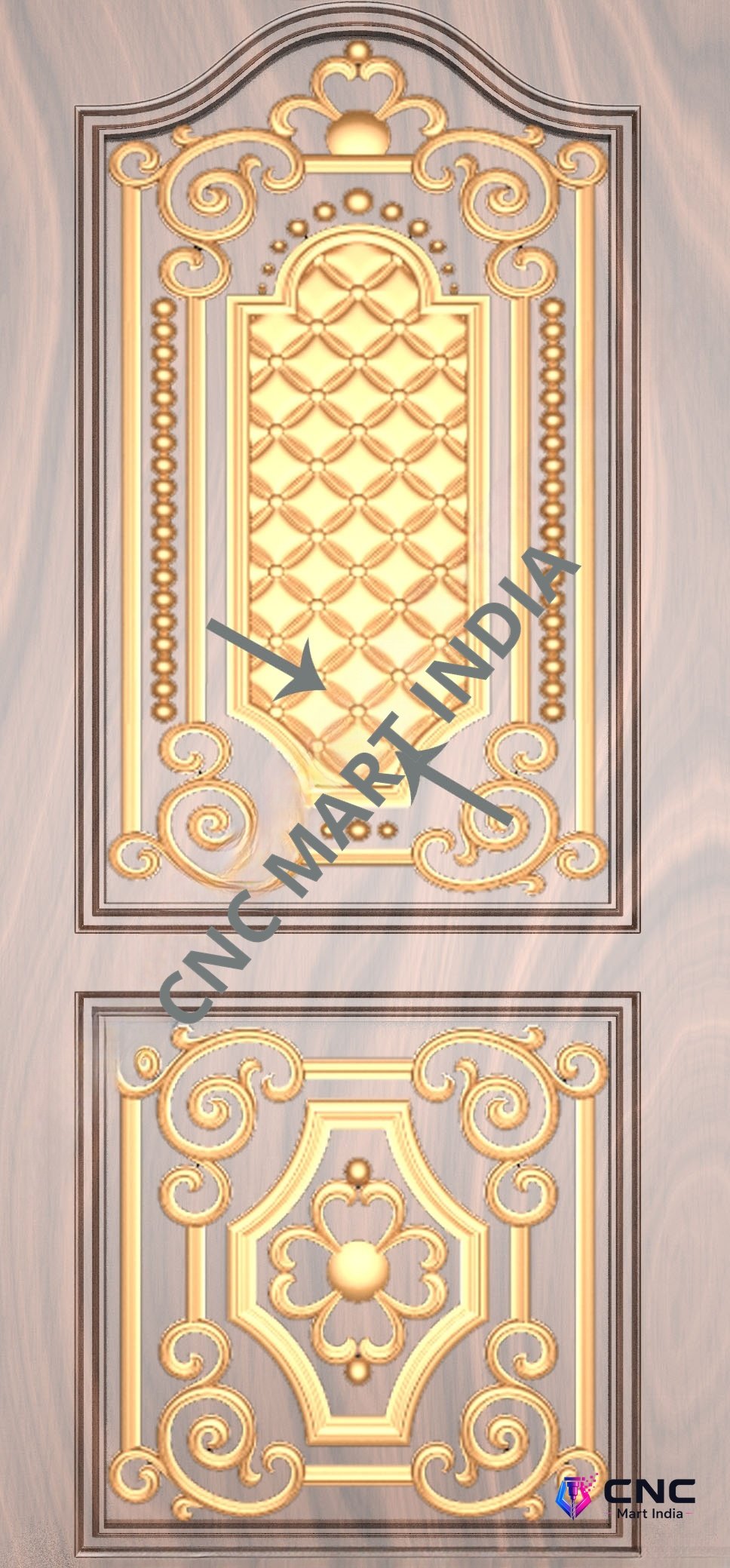 Arch - ARCH-04 Classical Ornamental Decorative Door 3D Relief Model